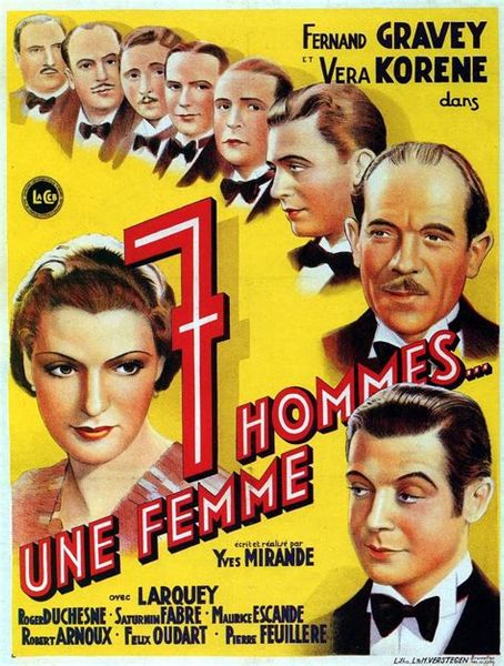 Sept hommes, une femme 1936 film de  Yves Mirande