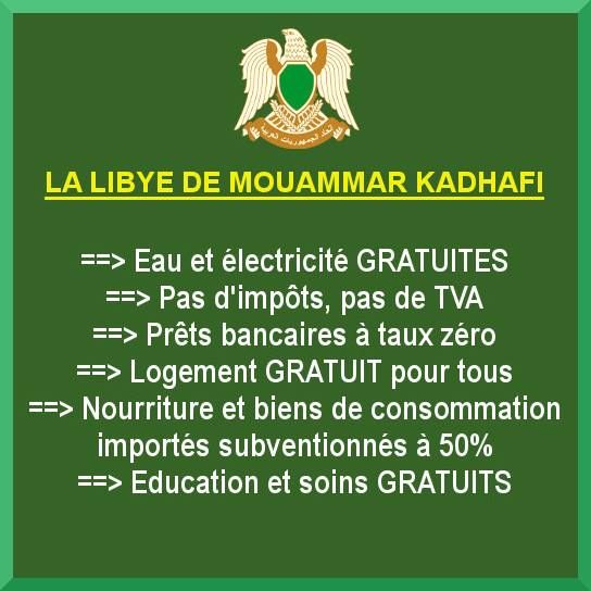 Pour rappel, la Jamahiriya libyenne, c'était... - DRAPEAU VERT : pour la défense de l'idée jamah…