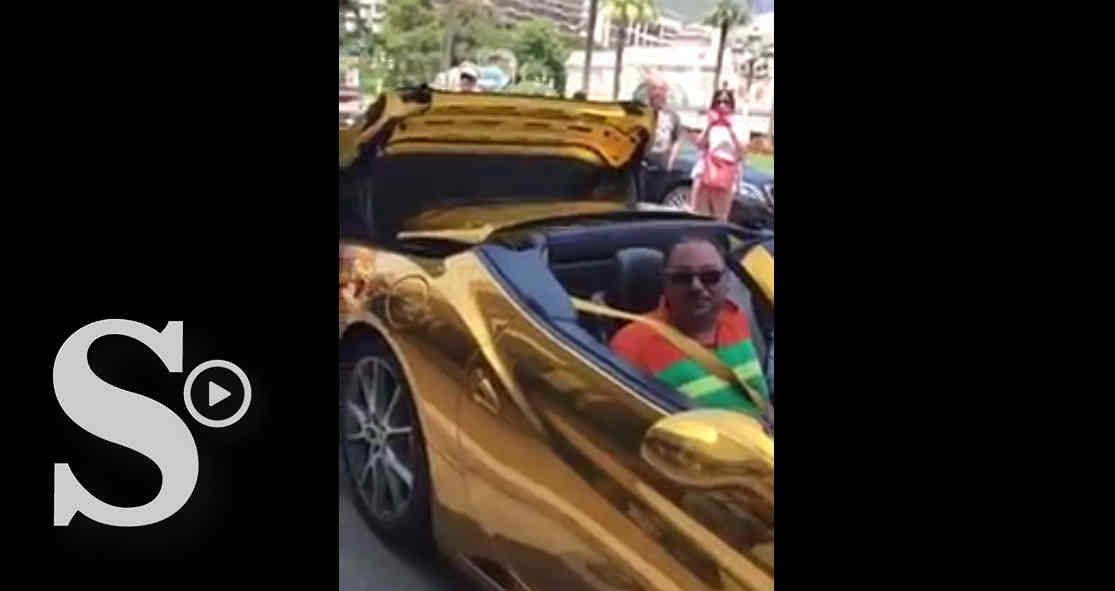 ¿El hijo de Maduro en un Ferrari de oro?