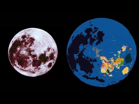 Moon Transition to Political World Map