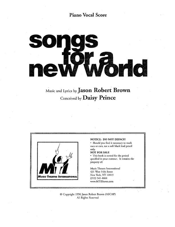 Songs for a New World Call Back Music