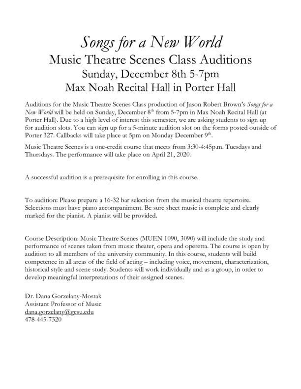 Music Theatre Scenes Audition Form Spring 2020