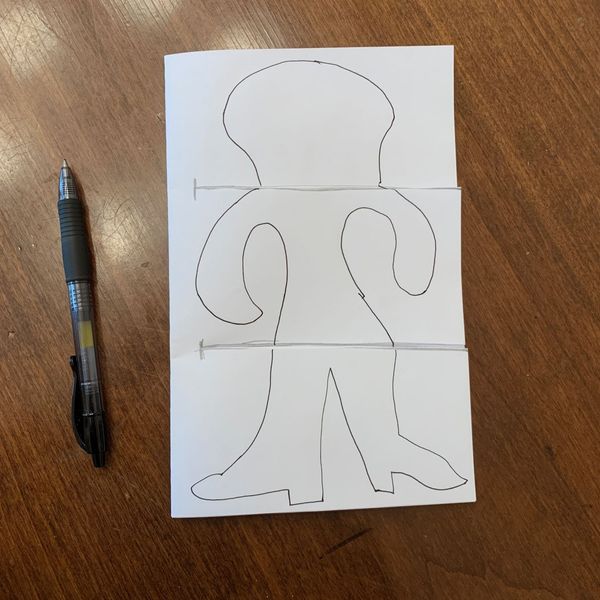 Draw a head / body / legs