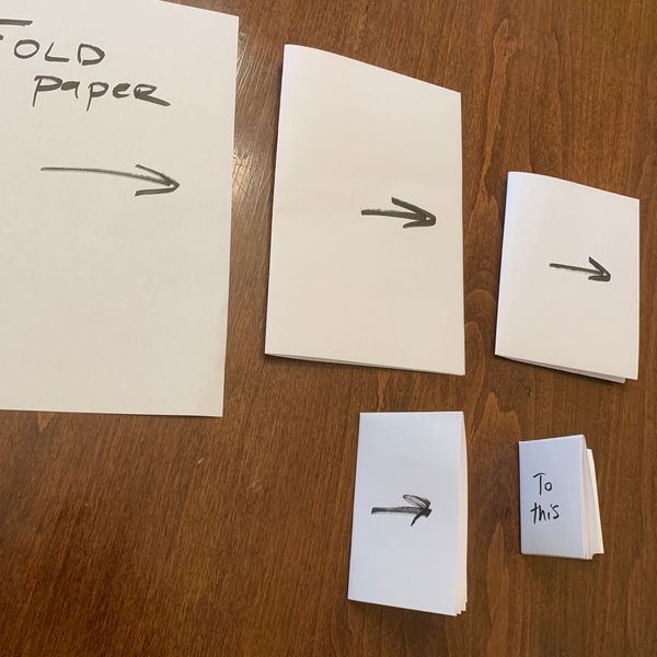 Fold into 16 rectangles