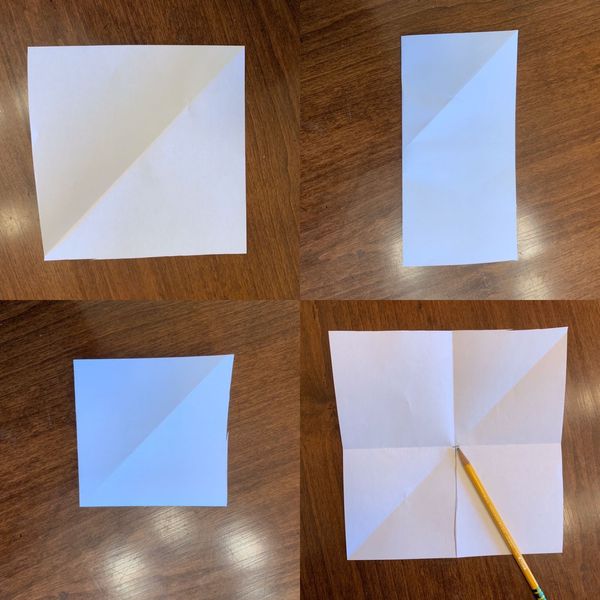 Square fold to 4 square