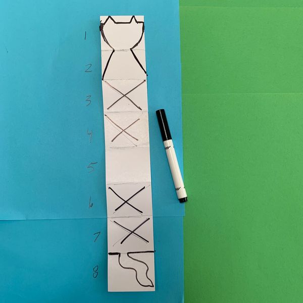 Put an X on 3, 4, 6 & 7