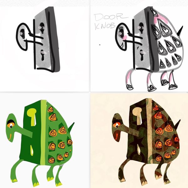 Doorknob Turtle by Rebecca Stees