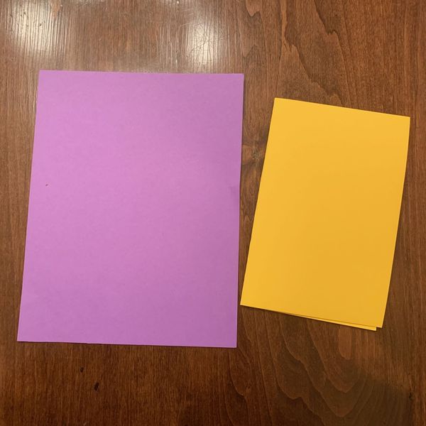 Fold a piece of paper in half