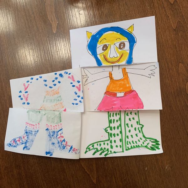 Draw feet on next page