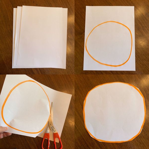 Cut 3 circles the same size