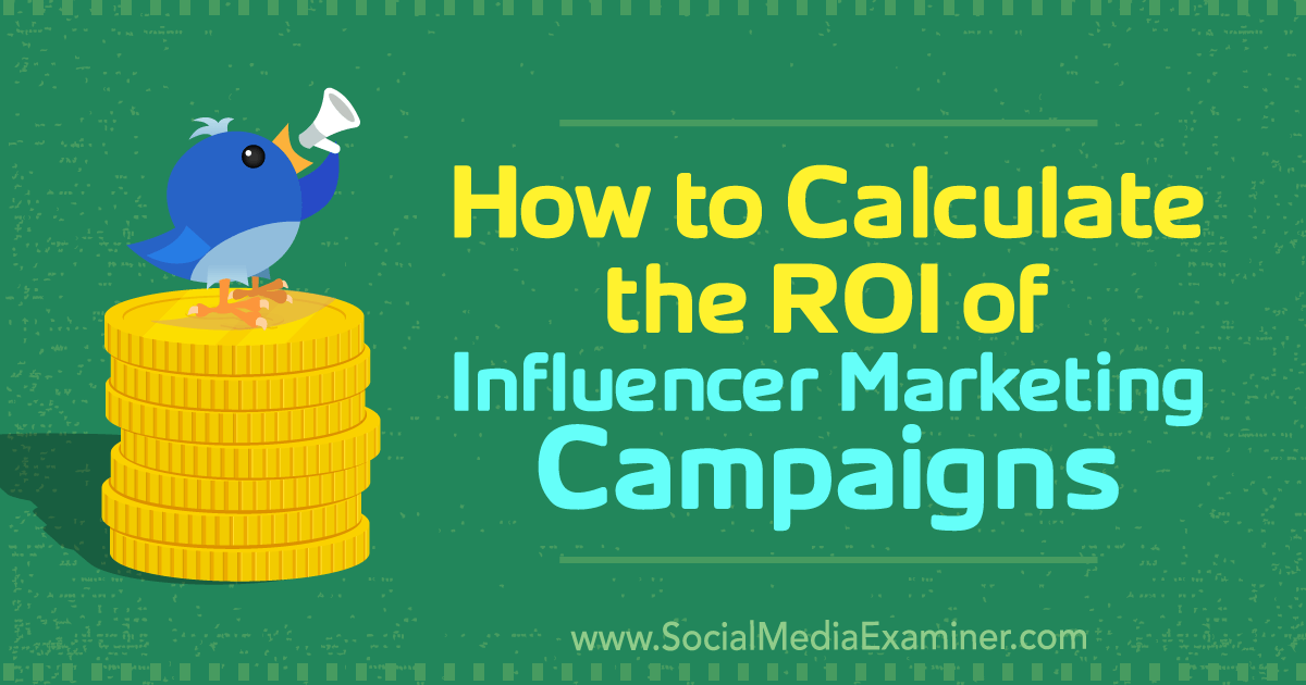 How to Calculate the ROI of Influencer Marketing Campaigns : Social Media Examiner