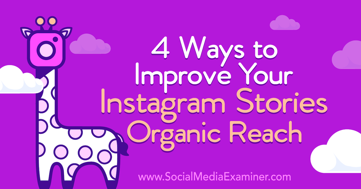 4 Ways to Improve Your Instagram Stories Organic Reach : Social Media Examiner