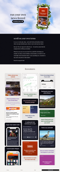 feeeed » build your own news feed, RSS reader and more