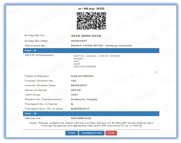 How to generate new E-way bill online for supplying goods under GST – Complete