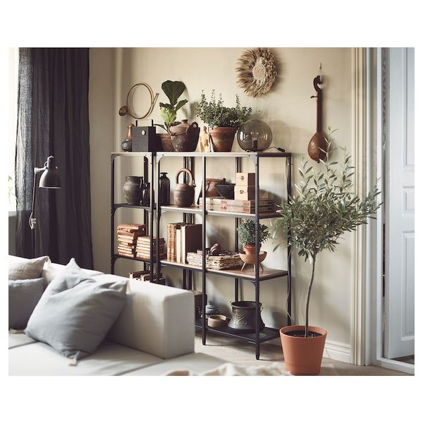 FJÄLLBO Shelving unit, black, 100x136 cm - IKEA