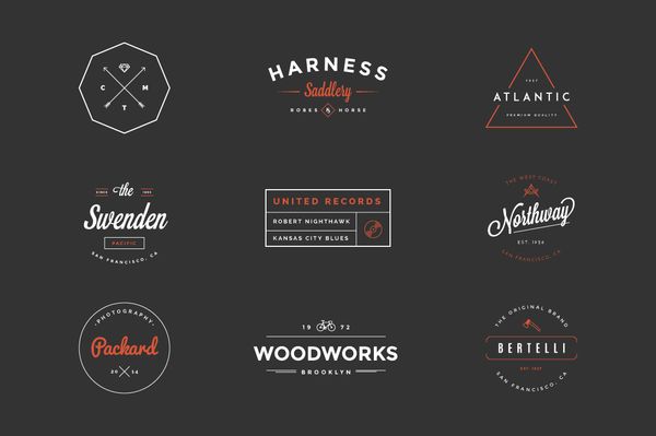 Vintage logo pack