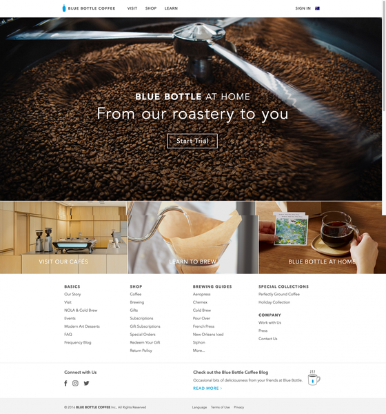 Coffee Roaster - Brewers, Subscriptions & Brewing Guides - Blue Bottle Coffee