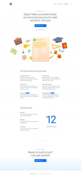 Glyph — Super simple resumes