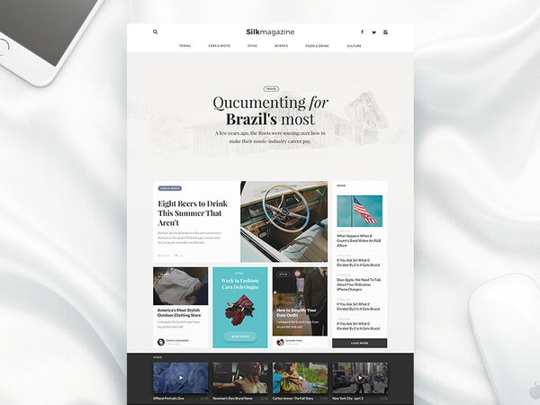 Silk UI magazine sample ( Work in progress ) by Dmitry Zaborskikh - Dribbble