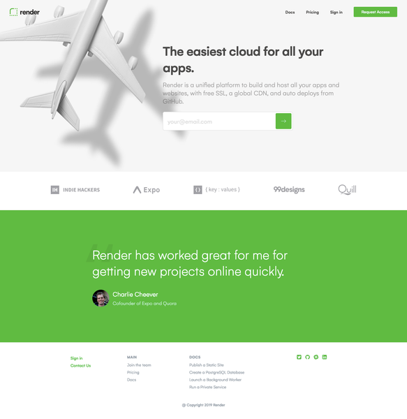 Render · The Easiest Cloud to Host Your App