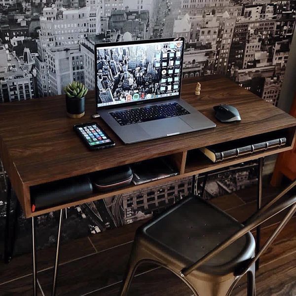 Setup & Desk inspiration on Instagram: “Dark Wooden Desk Vibes 💻! ________ Source: @thecollect…