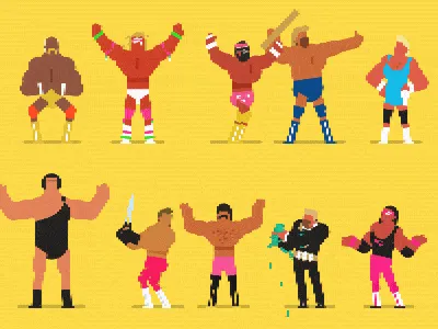 #8BitRasslin by Fraser Davidson - Dribbble