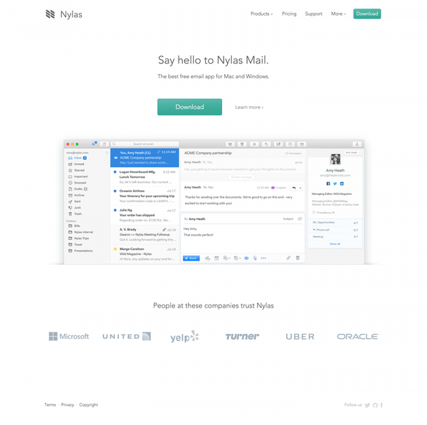 Nylas Mail - The best free email app | Nylas - The best free email app