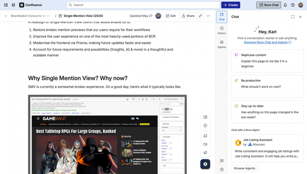 Atlassian: Rovo Chat (Start)