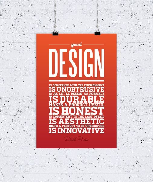What Design Is Good Design poster — Osvaldas Valutis