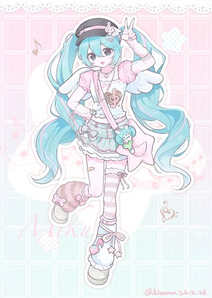 Neomu on X: "𝑀𝒾𝓀𝓊🩵🩷 #初音ミク https://t.co/IFf8nzEwR9" / X