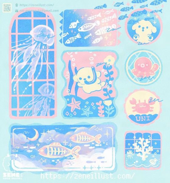 zene on X: "🪼🐟🌟🐶🏝️🦀🐙 https://t.co/vxn06PtOFl" / X