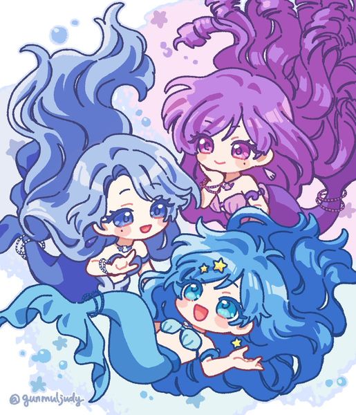 쭈디 on X: "🩵💙💜 #피치피치핏치 #ぴちぴちピッチ #mermaidmelody #pichipichipit…