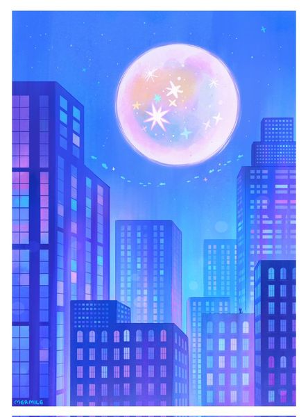 Mermile 🐟 on X: "PleinAirpril Day 20 🌕🌃✨ https://t.co/Qfumfa1fqS" / X