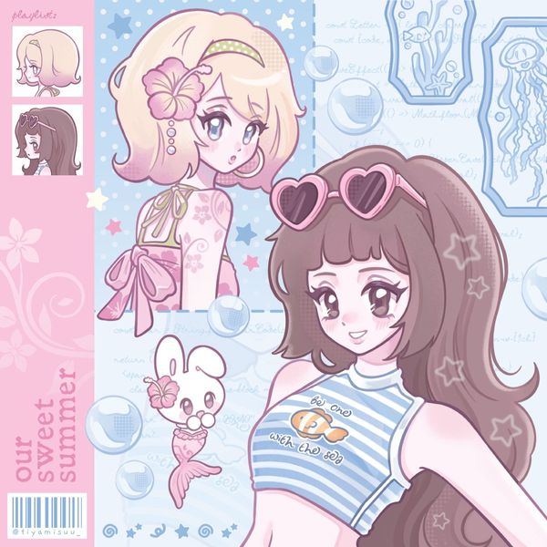 tya 🫧 on X: "bibi &amp; mimi sweet summer ✮ ⋆🏝️˚｡📷#oc i made a summer playlist! y…