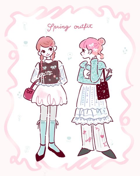 (3) ミラノ🌷Milano on X: "spring outfits. #illustration #Springtime https://t.co/pXJVV293Lm" /…