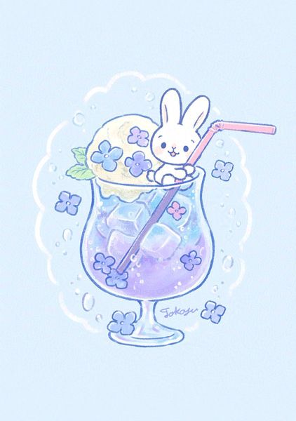 もちうさ on X: "あじさいクリームソーダー https://t.co/3tCZKcv8rK" / X