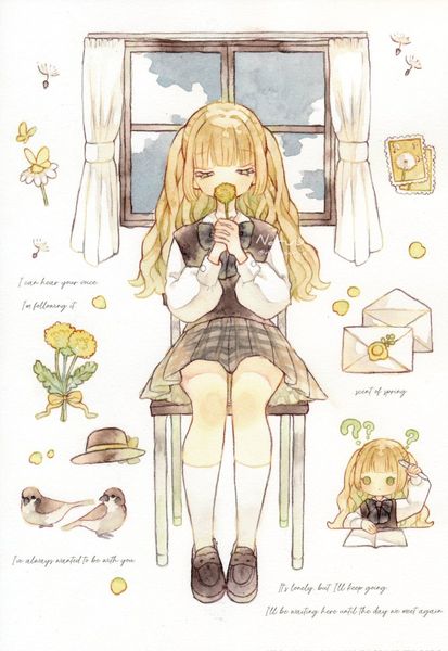 なるう on X: "君の声を探してる #アナログイラスト #透明水彩 #illustration htt…