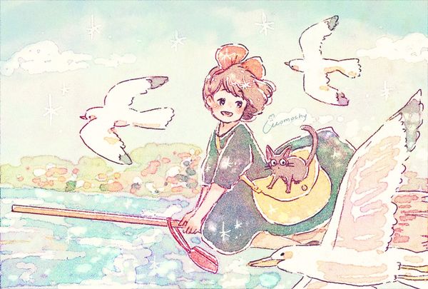 momochy 🐇 ももちー on X: "魔女の宅急便❁ #まいにちおえかき 369日目 https://…