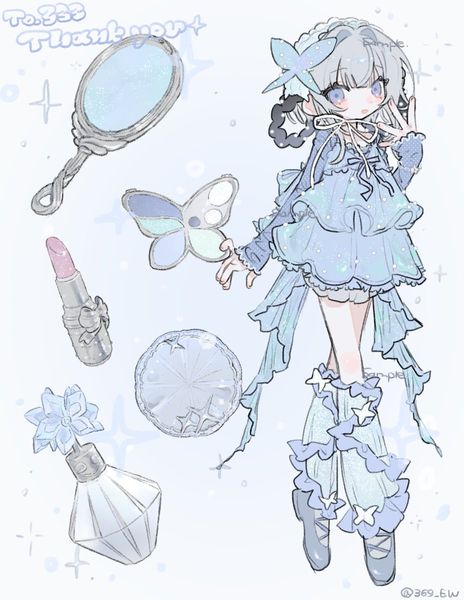 シュークリームどうぶつえん on X: "#skeb おまたせしました…!🦋 https://t.co/…