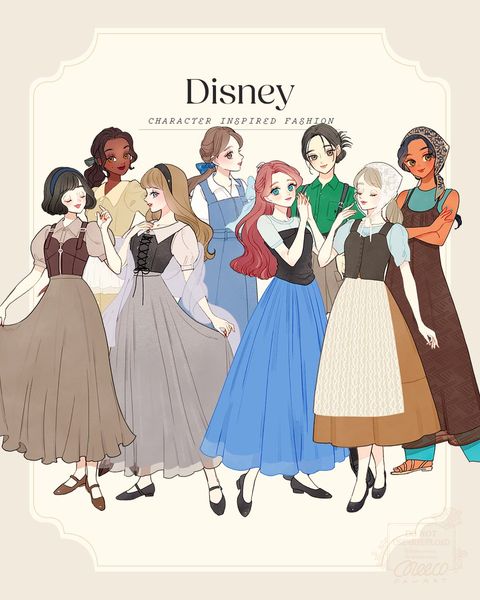 𝐦𝐞𝐞𝐜𝐨(みーこ) on X: "ディズニープリンセスイメージコーデ👑✨ h…