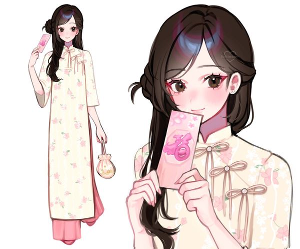 tina 🌷⊹ on X: "for Tết i drew myself too 💖 https://t.co/3nJLJgzTFi" / X