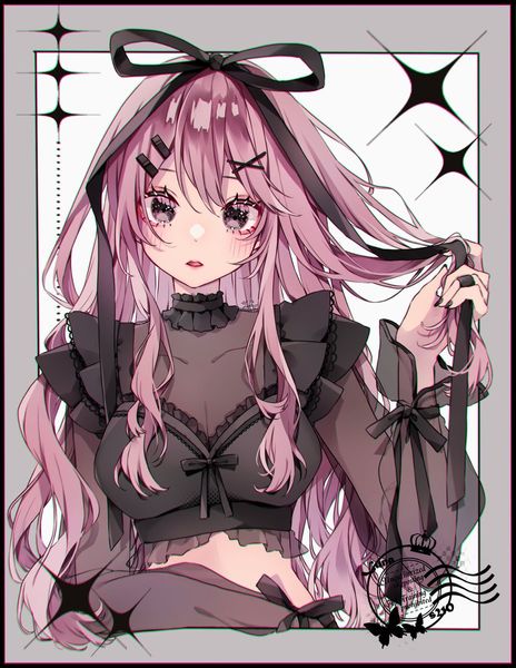 紫月るな🐈‍⬛໒꒱·̩͙ on X: "🎀🖤⟡.· #イラスト https://t.co/t07wIVZt1q" / X