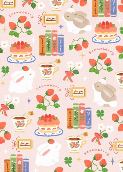 琴たると【博多ハンズPOPUP3/12〜】 on X: "strawberry day🍓🐇🍰 #illustration #ほ