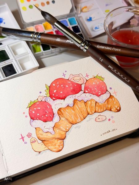 NaiAR.UN🍑(🦙)เป็นเต้าหู้🤍 on X: "🥐🍓🤪 #sketchbooknaiarun http…