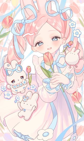 あぐら on X: "はじめまして、かわいいうさぎさん🌷 #fyuett_illust #fyuett https:…
