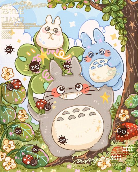 𝗬𝘂𝘆𝘂𝘄𝗲𝘂🌙 Comms : open on X: "Totoro 🍀🌿 🐞 https://t.co/L7DkR44j8B" …