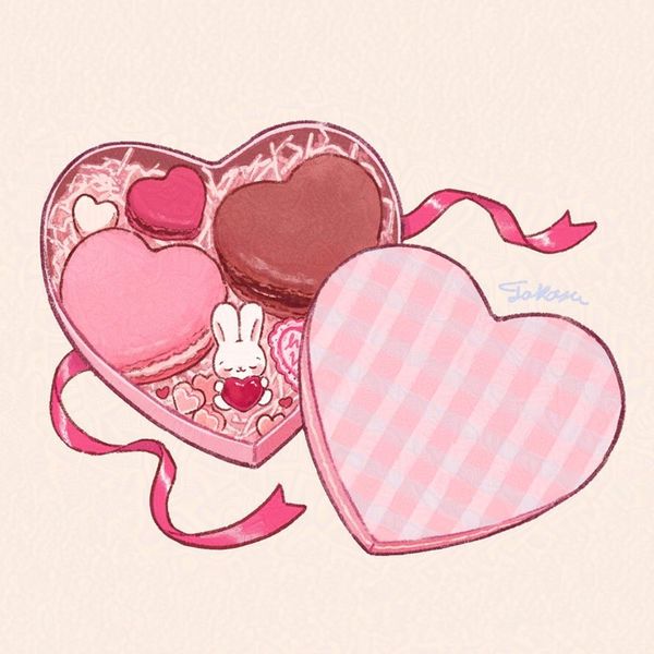 もちうさ on X: "💗ハートのおくりもの #ValentinesDay2026 #バレンタインデー ht…