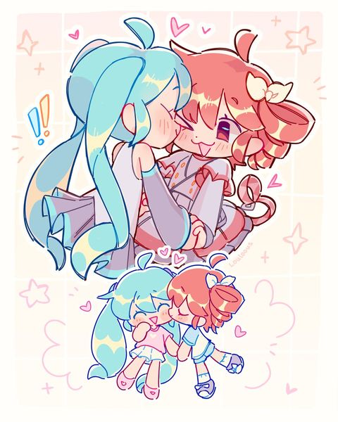 Louloous 💕 on X: "and they lived happily ever after 😌🩵🩷 #miku #teto https://t.co/4g4X9K…