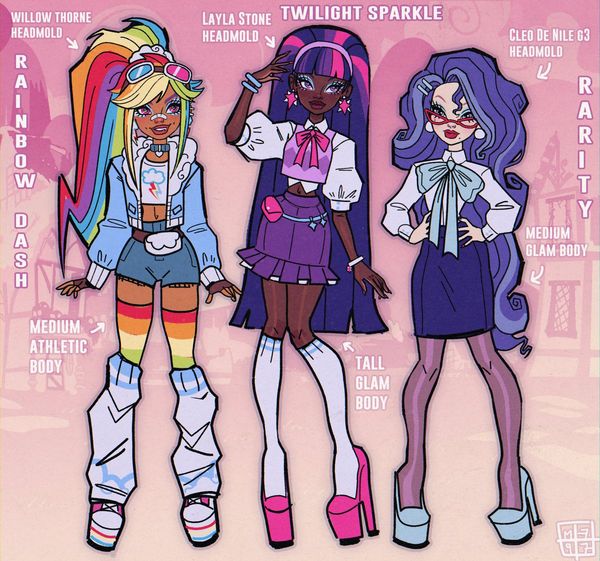 M797 ( Commissions OPEN ) on X: "MLP X Moonspell magic / Monster High Rainbow Dash, Twilight Sparkl…