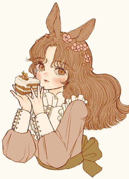 Cinnamon🍎野うさぎ製菓 on X: "ビターな恋のおまじない 🤎🐇 #illustration #女…